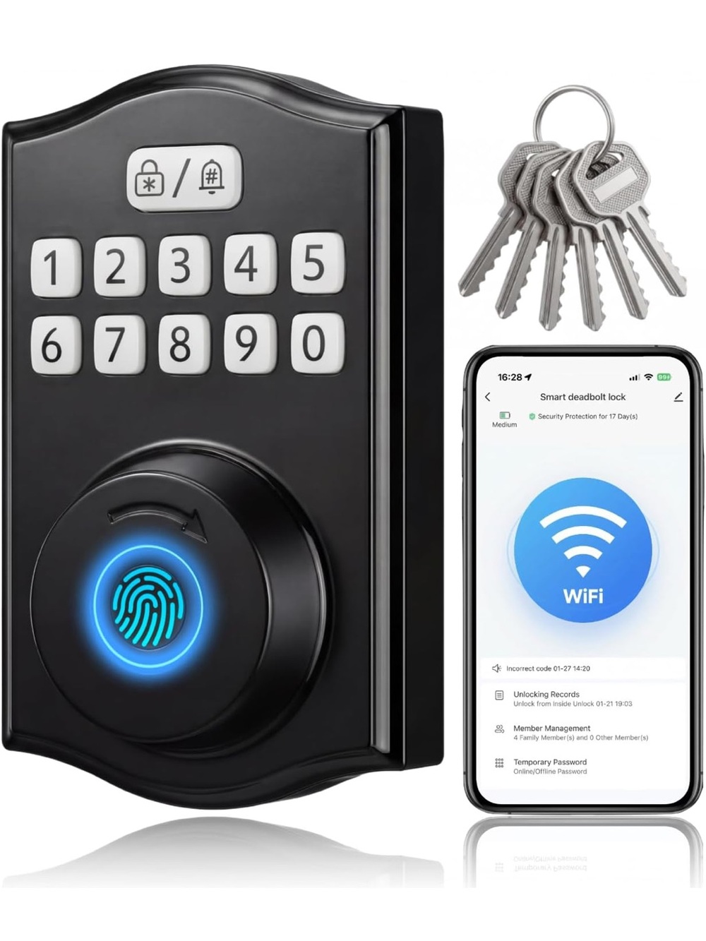 Smart build in WiFi smart lock brand new